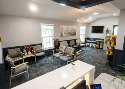 Stanek Dental Waiting Area View from Behind Front Desk