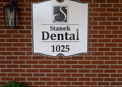 Stanek Dental Sign on exterior of building